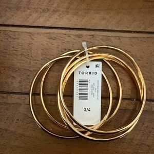 Torrid Shiny Gold Bangle Bracelets